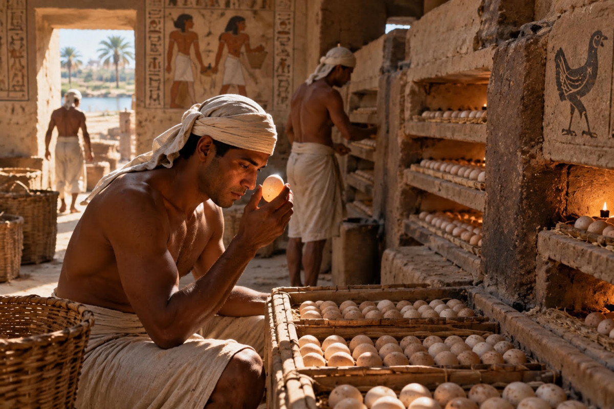 Egypťané líhli tisíce kuřat bez slepic už ve starověku Egypťané líhli tisíce kuřat bez slepic už ve starověku