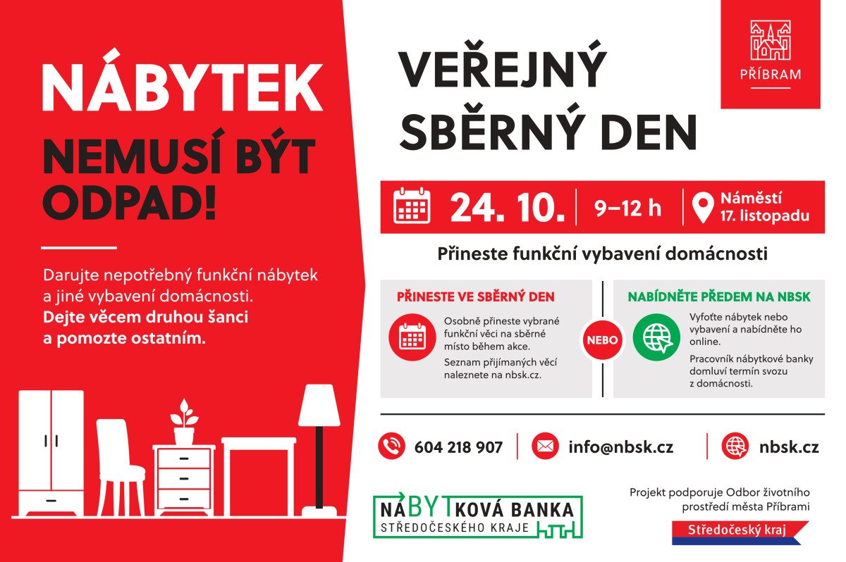 Nábytková banka dorazí do Příbrami