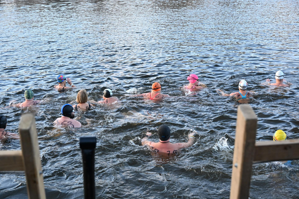 Ve Vltavě se na Memoriálu Alfreda Nikodéma 2025 otužovalo  330 plavců od 13 let do 83 let