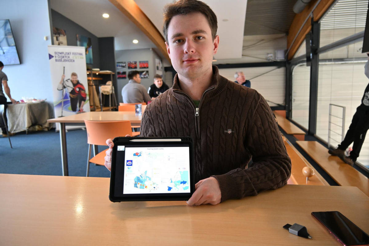 Jak se zrodila Mapa světa curlingu?  Byla to seminární školní  práce Kryštofa Žďarského