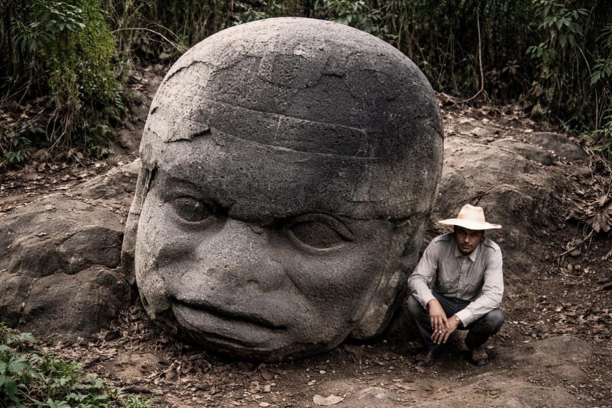Kamenné hlavy Olméků váží desítky tun a kladou otázky dodnes Kamenné hlavy Olméků váží desítky tun a kladou otázky dodnes
