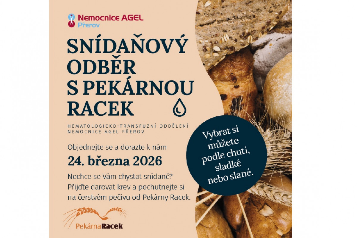 Nemocnice Přerov: Darujte krev a začněte den snídaní