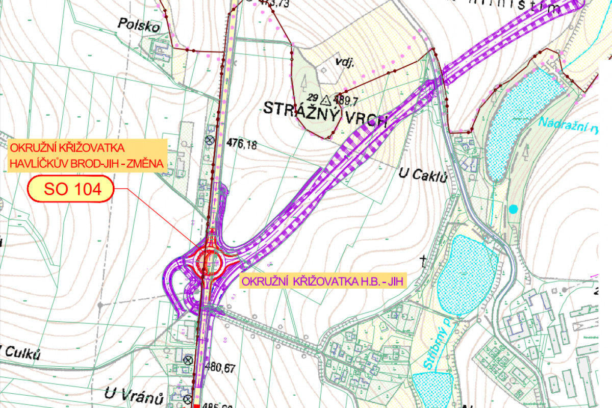 Úprava okružní křižovatky na obchvatu Havlíčkova Brodu