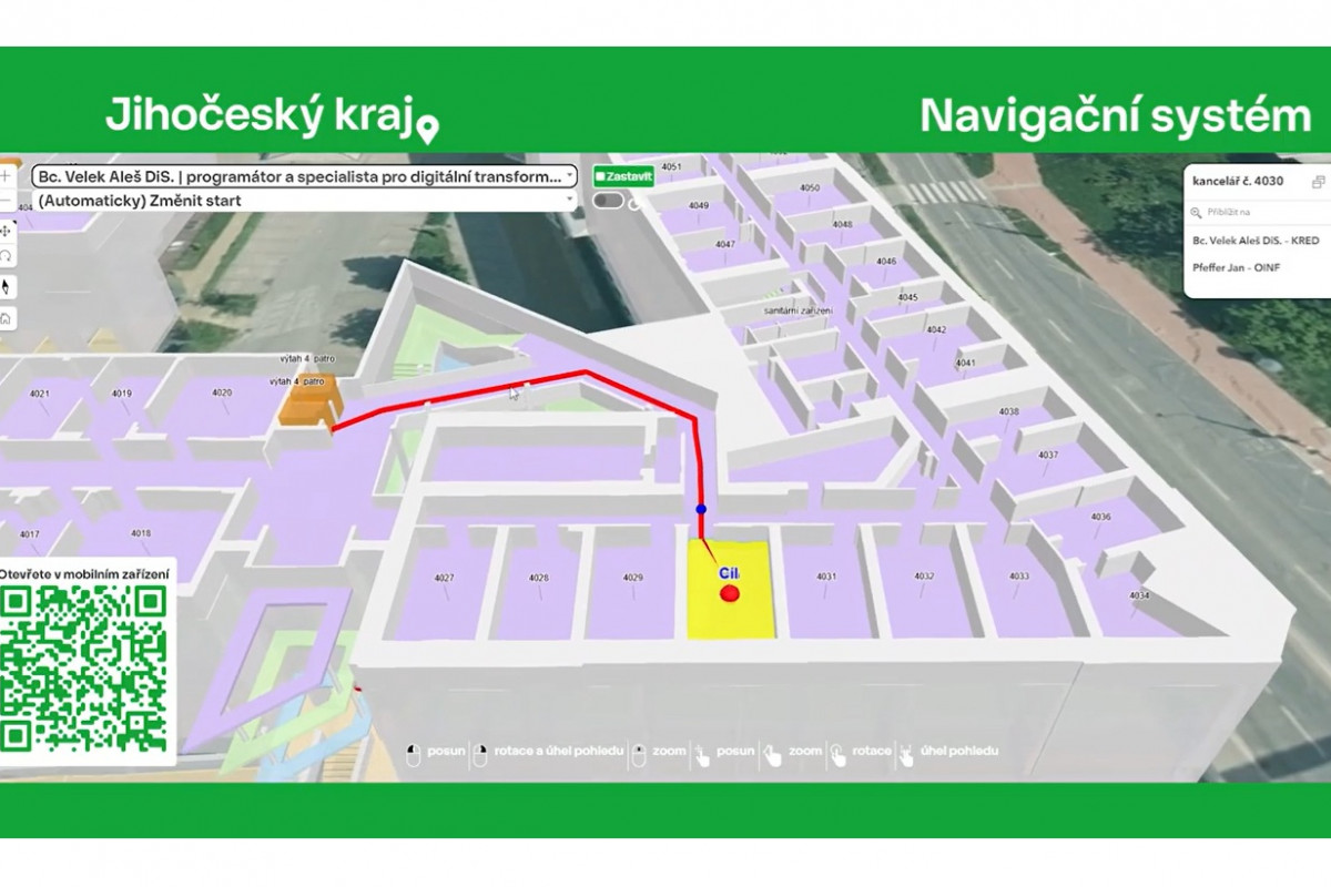Jihočeský kraj spustil 3D navigaci po budovách krajského úřadu Jihočeský kraj spustil 3D navigaci po budovách krajského úřadu