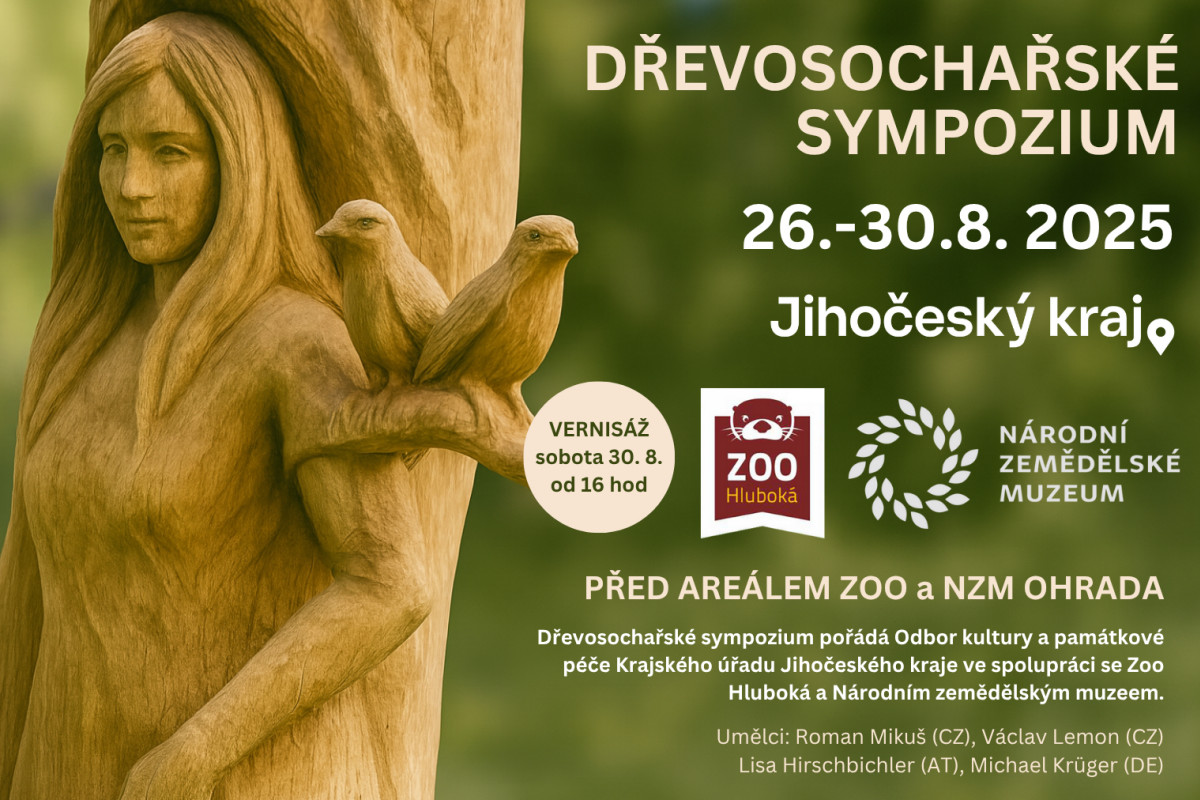 Dřevosochařské sympozium 2025: Areál Zoo Hluboká a NZM Ohrada