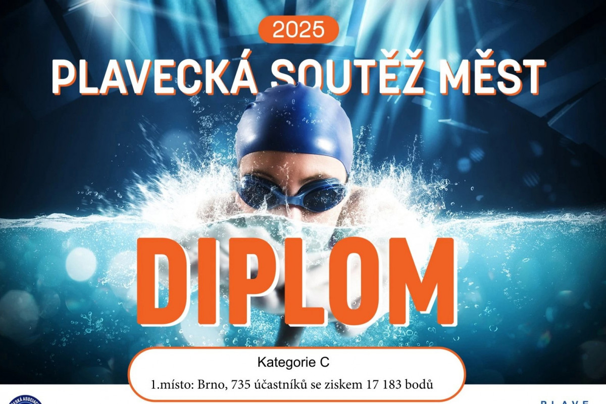 Brno opět zvítězilo v Plavecké soutěži měst