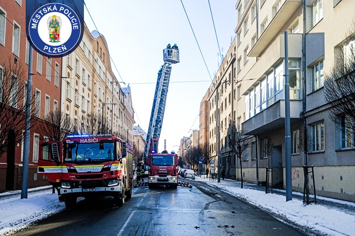 Plzeňští strážníci zasahovali v mrazivém počasí