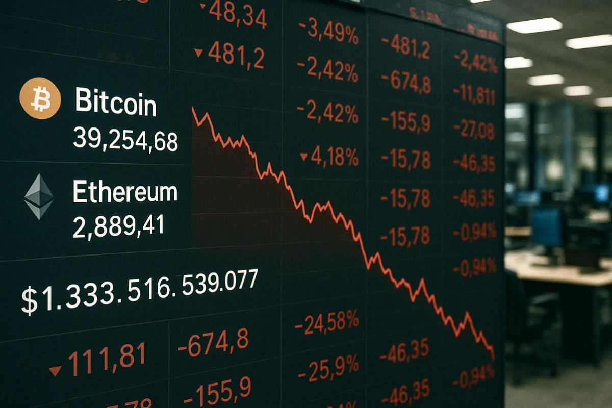 Kryptoměny prudce klesají, během šesti týdnů zmizelo 1,2 bilionu USD Kryptoměny prudce klesají, během šesti týdnů zmizelo 1,2 bilionu USD