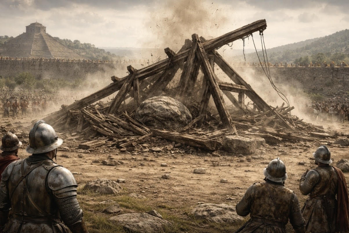 Trebuchet, který zničil sám sebe. Trapas Cortése v Mexiku Trebuchet, který zničil sám sebe. Trapas Cortése v Mexiku
