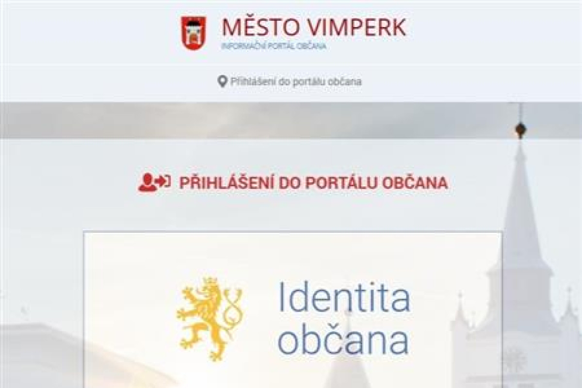 Vimperk spouští vlastní portál občana