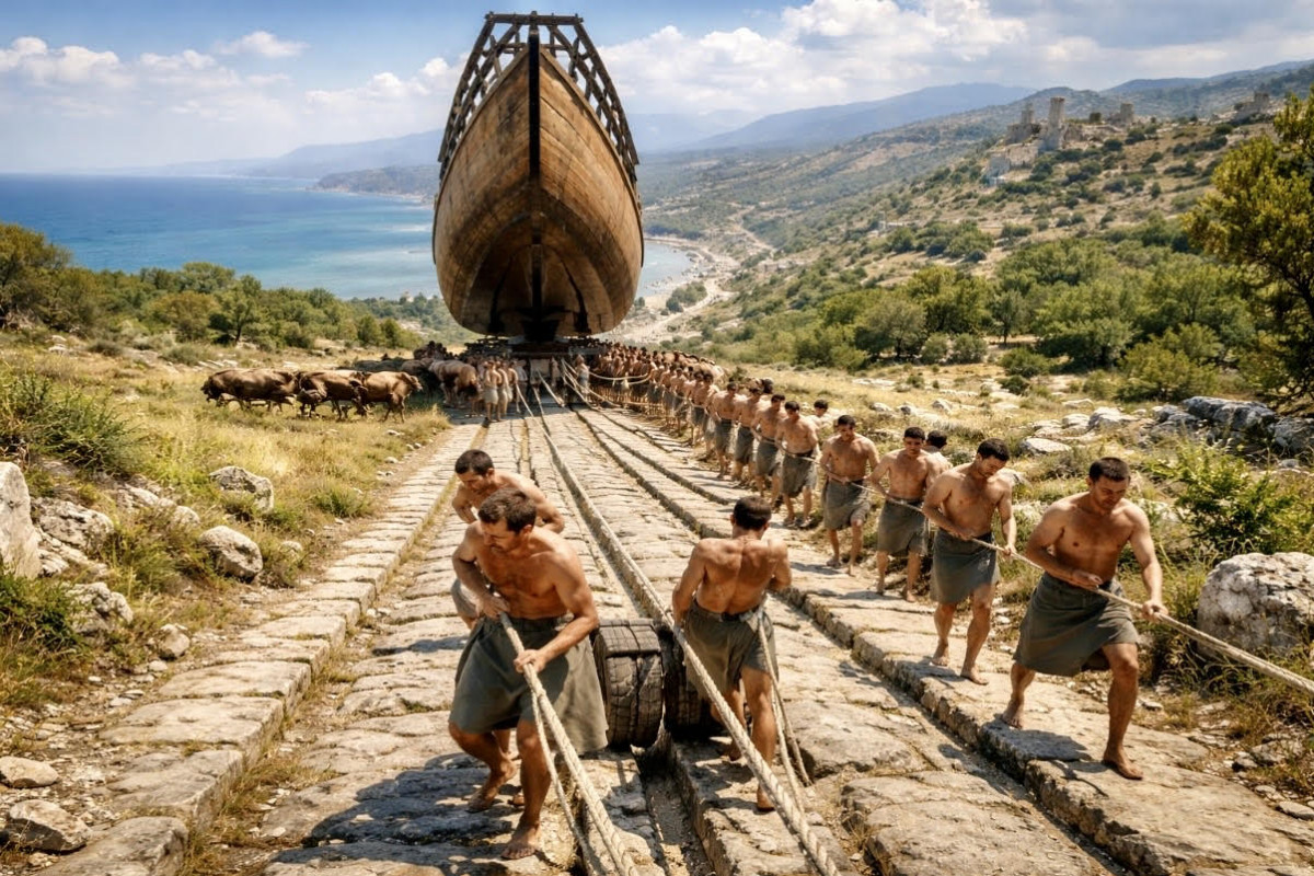 Starověká „železnice“ pro lodě. Řecký trik, který předběhl dobu Starověká „železnice“ pro lodě. Řecký trik, který předběhl dobu