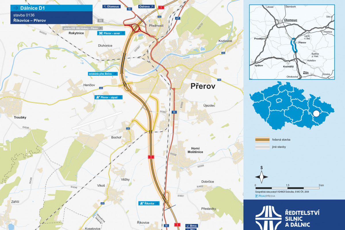 ŘSD otevřelo u Přerova poslední chybějící úsek D1 ŘSD otevřelo u Přerova poslední chybějící úsek D1