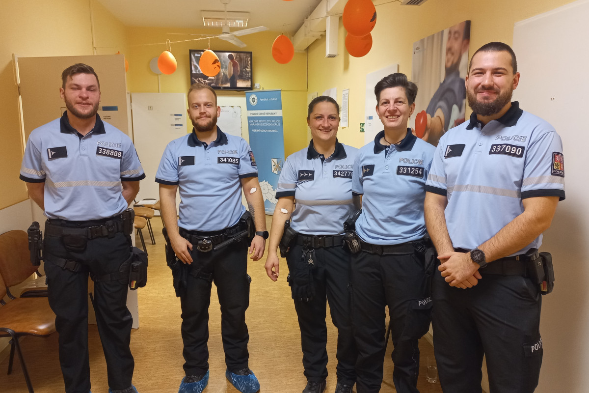 Policisté z Bruntálu se zúčastnili hromadného odběru krve