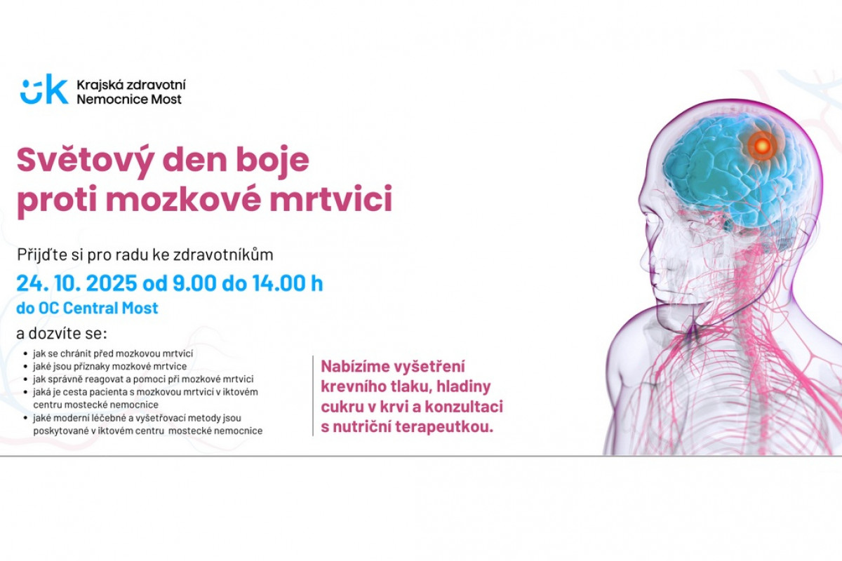 Mostecká nemocnice se připojuje ke Světovému dni mrtvice