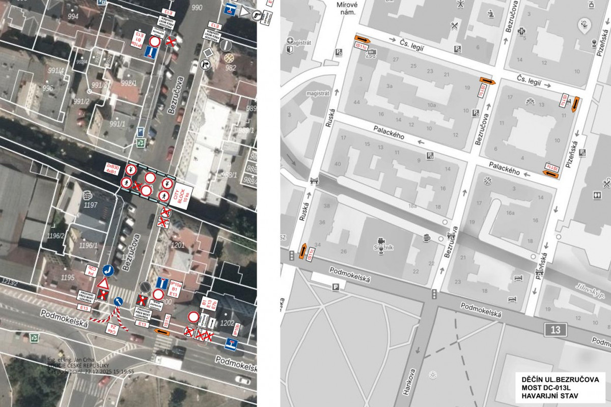 Město Děčín chystá opravu mostu v Bezručově ulici