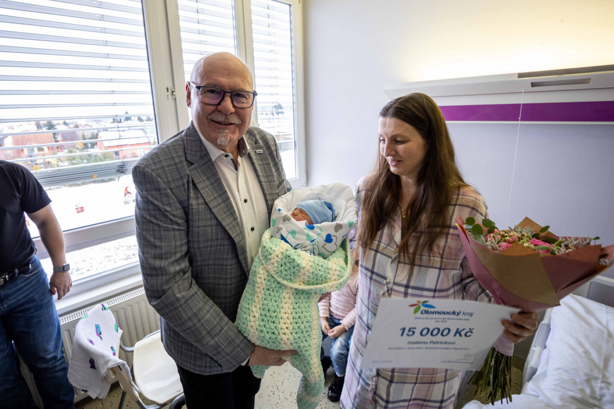Olomoucký kraj: Prvním miminkem roku je Patrick