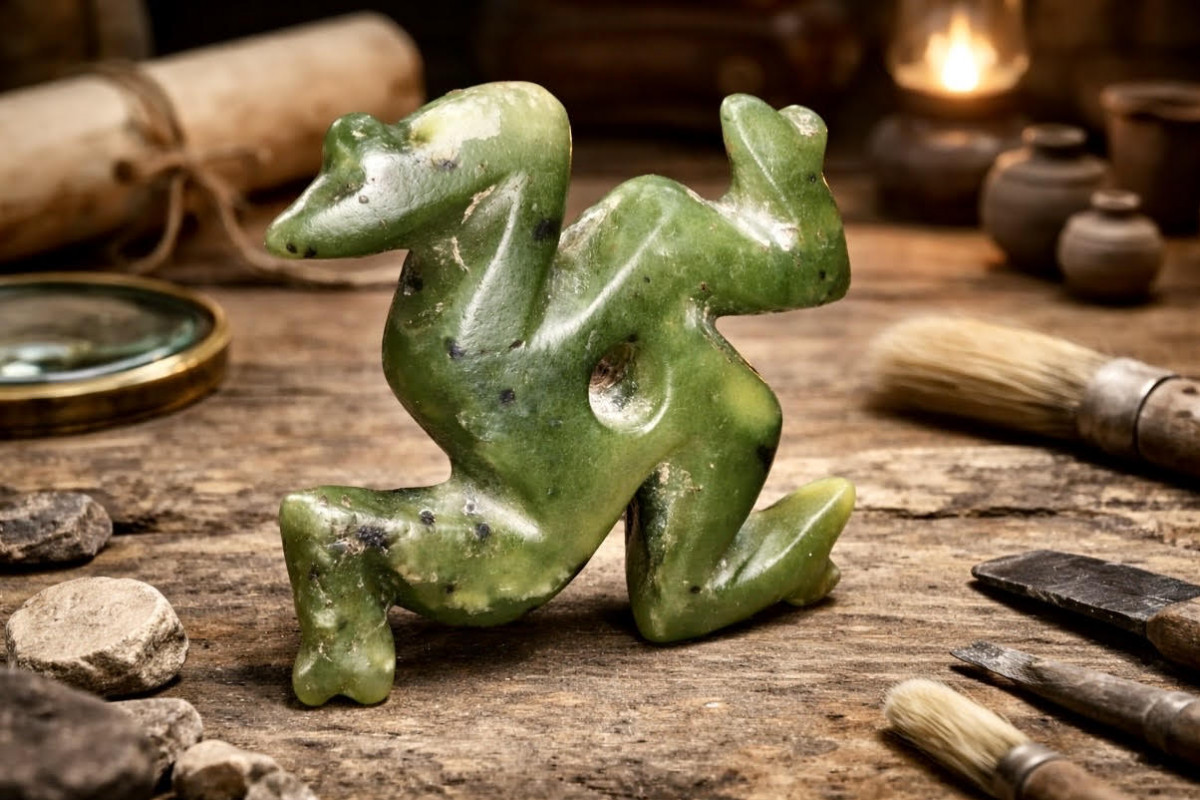 Nefritová svastika z Bulharska mate archeology dodnes